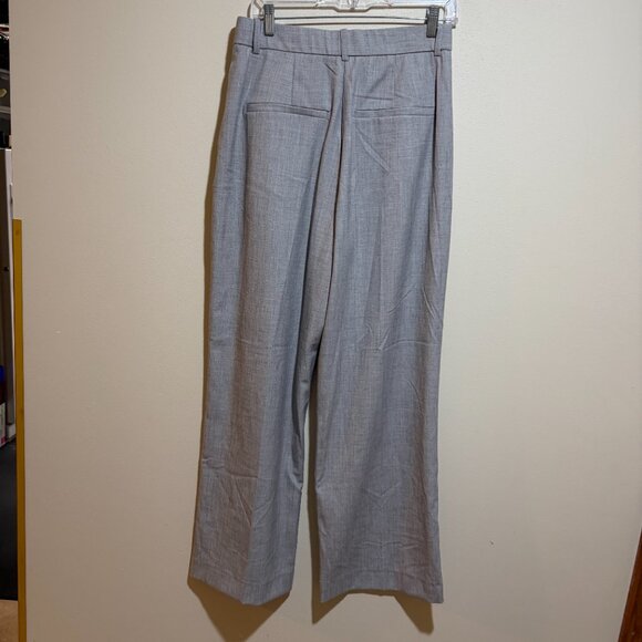 Abercrombie & Fitch Curve Love Sloane Tailored Pant Pleated Wide Leg Gray - Picture 10 of 16